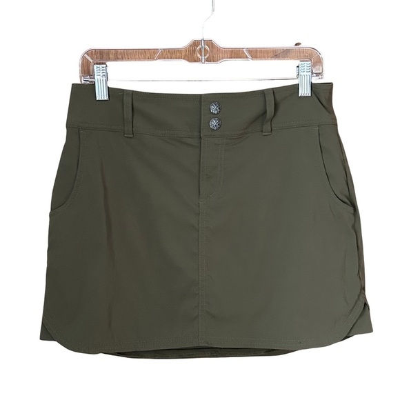 Prana Britten Skort Olive Army Green Gorpcore Sporty - Picture 1 of 9